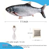 Nepfaivy Floppy Fish Cat Toy 11 inch Interactive Plush Catnip Toy for Indoor view 6