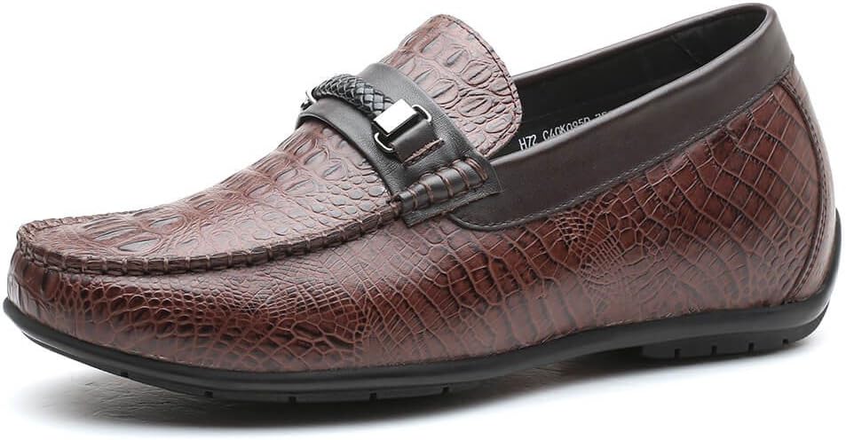 Men's Invisible Height Increasing Elevator Shoes-Genuine Leather Casual Loafer Shoes-2.36 Inches Taller H72C40K092D