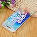 HTC 510 Case MOLLYCOOCLE Fashion Style PC Cover Clear Phone Back Skin Shell with Starry Campanula for HTC Desire 510 +1xStylus Pen +1x Bule Bird Feather Shaped Anti-dust Plug