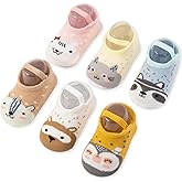 Zumou Baby Non Skid Anti Slip Socks Grip for Toddler Girls Boys Slipper 0-36 Months 6 Pairs