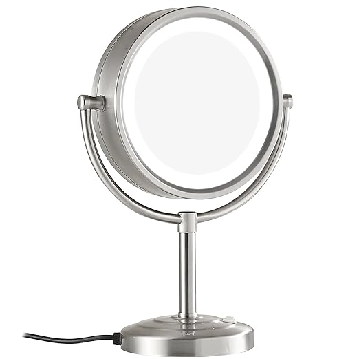 GURUN8.5Inch Tabletop DoubleSided LED Lighted Makeup Mirror with 10x