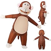 Deekin Monkey Costume Inflatable Adult 5-6 ft Monkey Costume Full Body Air Blow Costumes for Halloween Parties