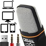 Professional Cardioid Condenser Microphone With Tripod Stand for PC, Laptop, iPhone, iPad, Android Phones, Tablets, xBox and YouTube Recording by ZaxSound