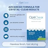 Opticlear Lens Wipes 200 Count - Smear-Free, Quick Drying Anti-Fog Safe Coatings view 4