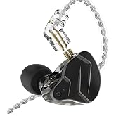 KZ ZSN PRO X Wired Earbuds, in-Ear Monitor Headphones with Dual Driver-Clear Sound and Ergonomic Custom-Fit Earpieces (S/M/L),Gaming Earbuds,3.5mm Jack for Phones Computer Laptops (Black Without Mic)
