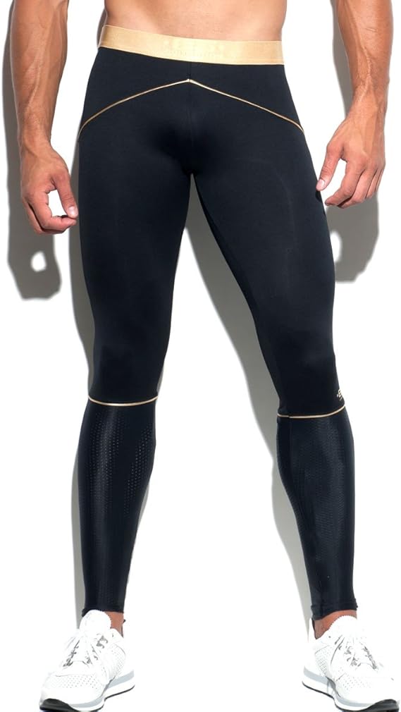 Amazon Co Jp Xl ブラック Esコレクション メンズ下着 メンズタイツ 肌着 レギンスパンツ 防寒 男性下着 ローライズ レギンス 服 ファッション小物