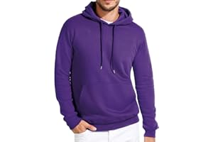 TUVEKE Men's Hoodie Sweatshirt Pullover Fleece Hooded Athletic Sweat shirt For Men Hoodies Long Sleeve Kangaroo Pockets