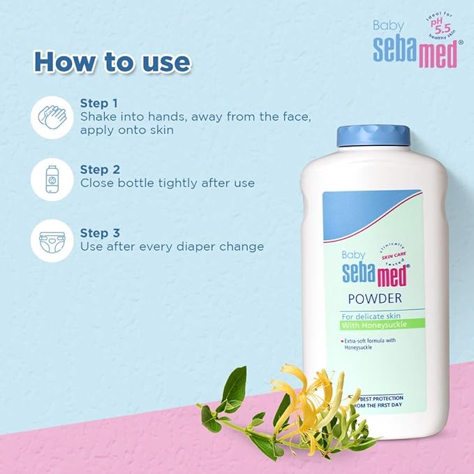 sebamed baby powder honeysuckle