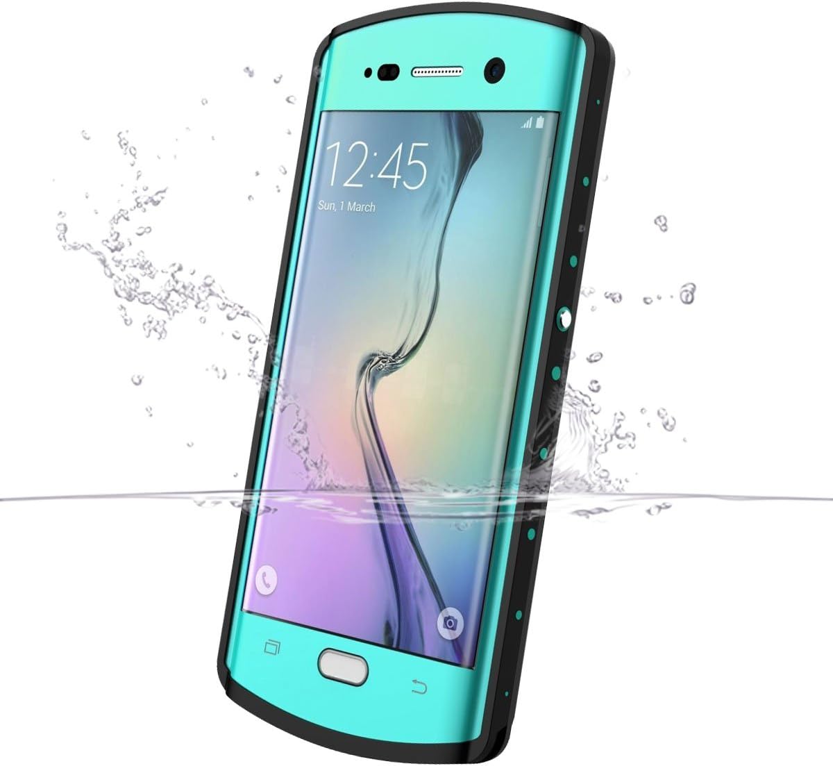 S6 Edge Plus Waterproof Case, iThrough 6.6ft Galaxy S6 Edge Plus Underwater Stand Case, Dust Proof, Shock Proof Case, Heavy Duty Protective Cover for Samsung Galaxy S6 Plus Edge, 5.7 Inches (Blue)