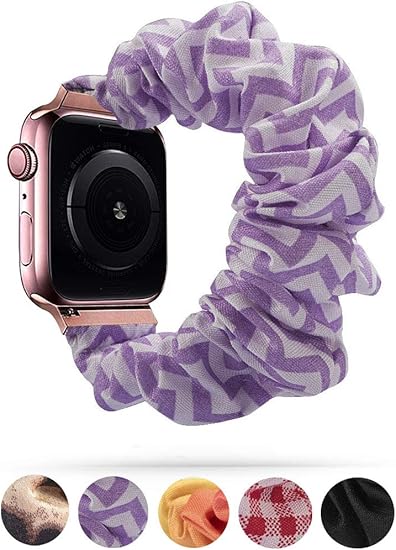 Amazon.com: Scrunchies Elastic Watch Band for Apple Watch 40/42 mm Cute Women Watch Strap for 