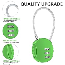 CROMLL 2 Pack Combination Lock 3 Digit Outdoor