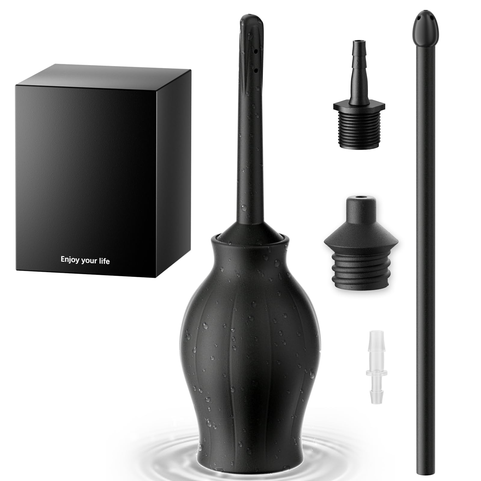 Photo 1 of Smokitcen Silicone Enema Bulb Kit Amal Douche Cleaner for Men Women, 9.84in Enema Tub Connected to Shower Hole, 8.5oz Enima Bulb Vaginal Cleaner kit