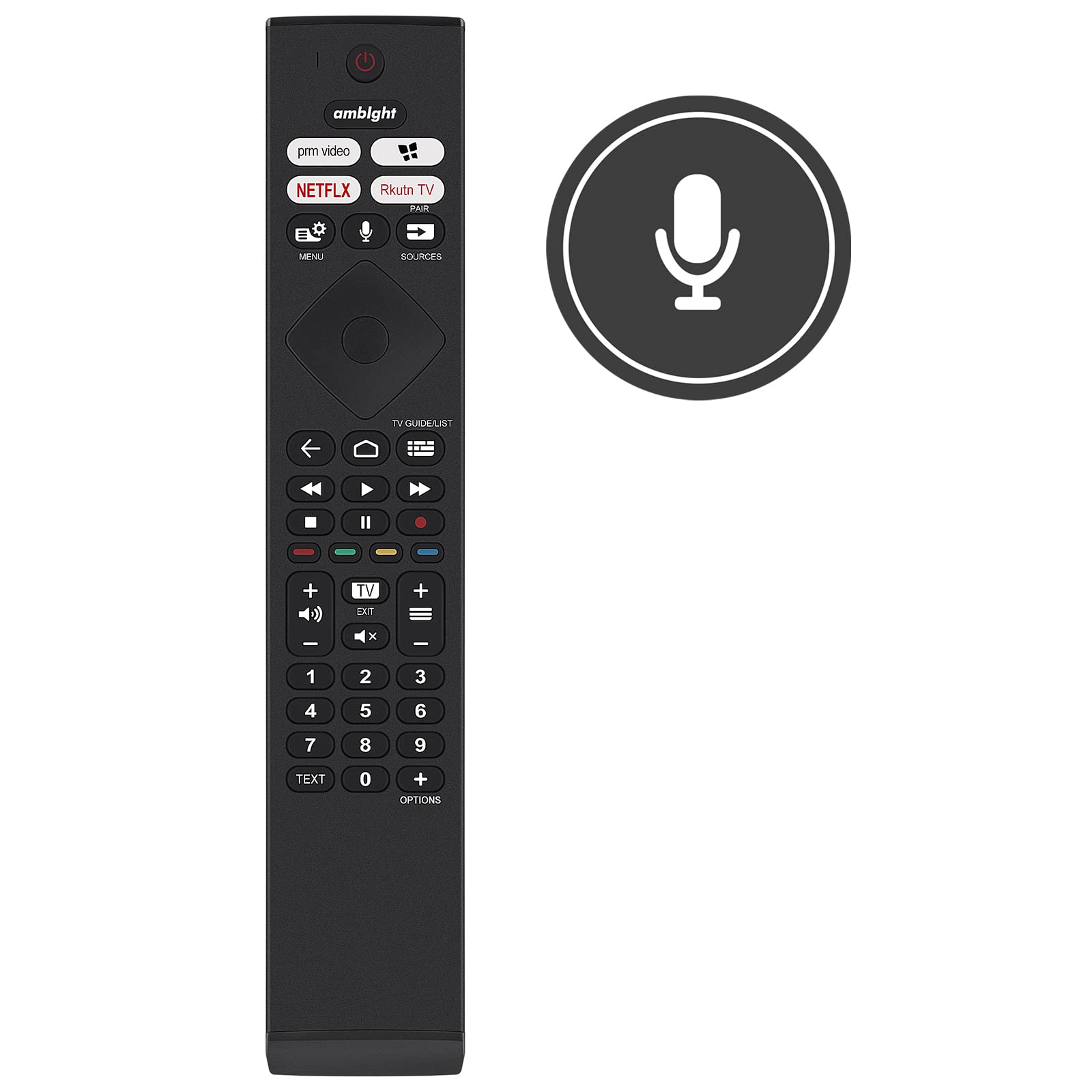 VINABTY 398GM10SEPHN0004SY Remote Control Replacement for PHILIPS TV 43PUS8807 50PUS8807 55PUS8807 65PUS8807 75PUS8807 86PUS8807 50PUS8807/12 4K Uhd LED Android TV Remote Control