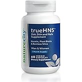 NatureCity True-HNS Hair Nails and Skin Cynatine Keratin and Plant Based Biotin Vitamin Supplement | Fuller and Stronger Hair and Nails | Non GMO | 60 Veggie Capsules