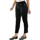 Zac & Rachel Womens Pull on Ankle Pant with Metal Studs