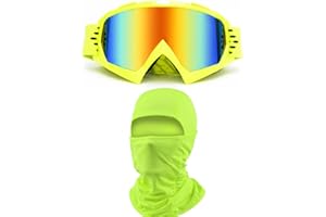 ZJNUO ATV Goggles with Balaclava face Mask for Men Women and Youth, Dirt Bike Motorcycle Motocross Riding Ski Goggles