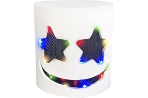KEHOO Halloween Mask, Christmas Party Mask, Light Up Flashing DJ Music Festival Halloween Props Mask for Halloween Xmas Costume Party