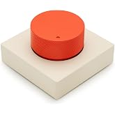 Anticater VK-01 Wireless Volume Knob - Bluetooth &amp; 2.4 GHz Audio Controller for Windows &amp; Mac, USB-C Wired Option, CNC Aluminum Media Dial with Custom Macro Software (Coating - Orange Red)