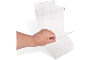 KROYBE Earplug Dispenser - Wall-Mount or Stand Acrylic Bulk Storage Holder with Lid for Finger Cots, Accessories, Toys, Condi