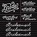Romantic Wedding Pack 7 Pc Bride Bridesmaid Maid Matron of Honor Iron on Rhinestone Crystal T-Shirt Transfers by JCS Rhinestones