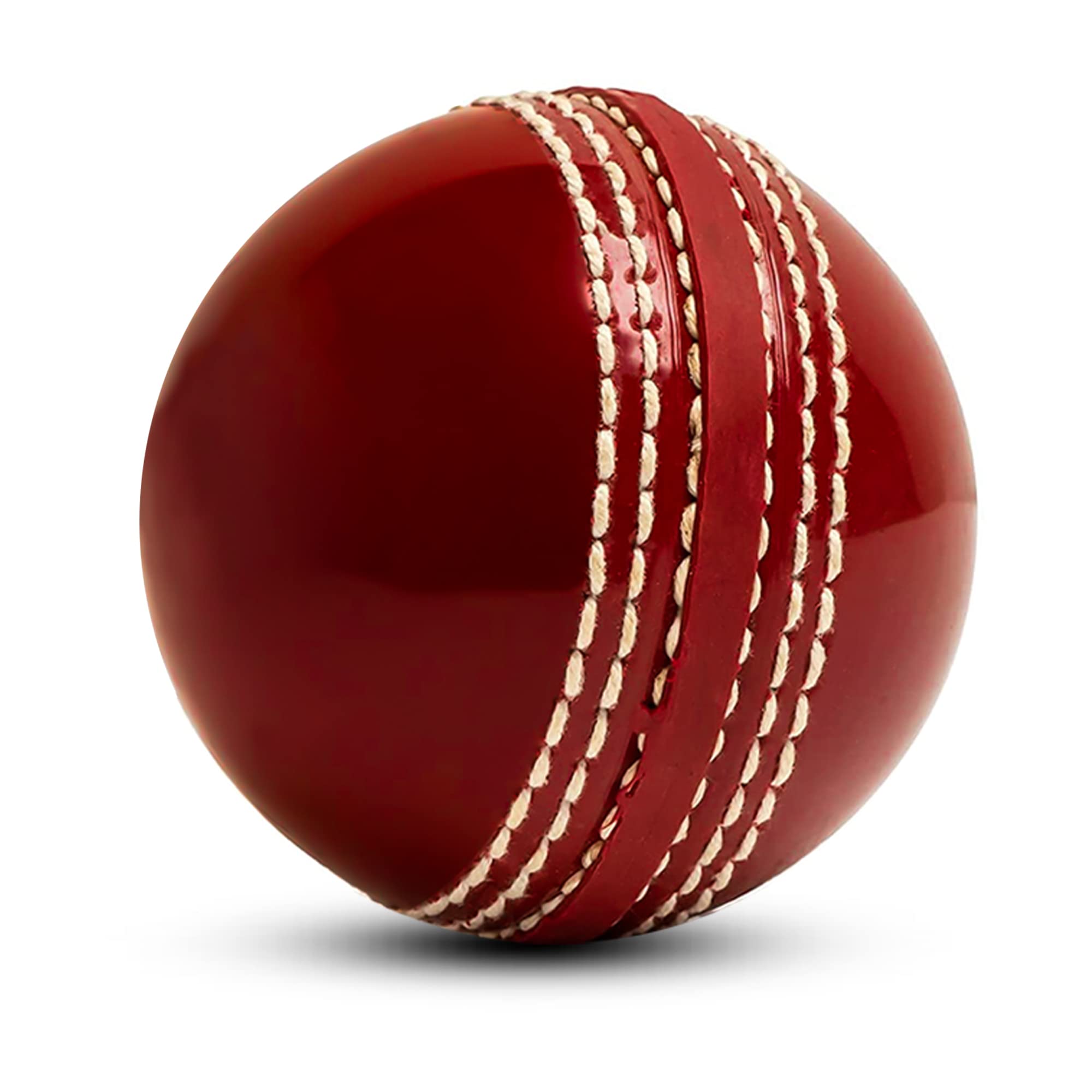 TrySalar® Soft Cricket Rubber Ball Indoor for Junior Youth Adult Training, Coaching, Practice Excellent Bounce with Durable Traditional Seams Stitched Outdoor (1 Pcs Red)