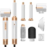 7 in One Blow Dryer Brush, Negative Ion Hair Dryer Brush Set Upgrade Hot Air Brush Air Styler Curling Wrap Air Curler, Curling Iron Hair Styling Tools As A Gift for Straight/Curl/Drying/Smoothing