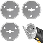 3 Pcs Rotary Cutter Blades, Replacement Rotary Blades Compatible with Fanttik C8 Nano, High Carbon Tool Steel Cutter Blade Replacement for Cardboard Paper Fabric Leather
