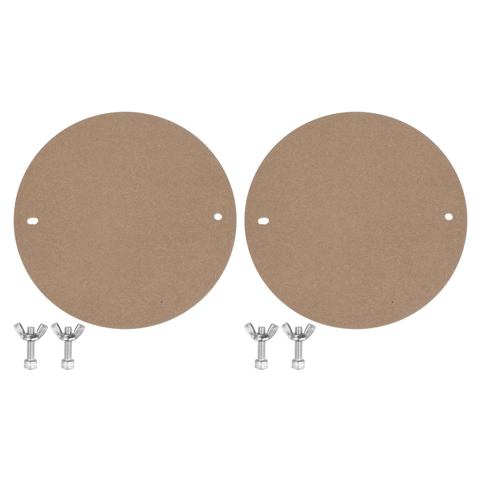 PATIKIL 2 Pack 14" Pottery Wheel Bats, 1/3" Thick Round Pottery Bat System, Pre Pin Holes 10" Apart with 1" Long Pin 304 Stainless Steel Screws for All Standard Pottery Wheels