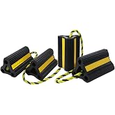 WEYCALI RV Wheel Chocks for Trailers Camper Trucks and Small Aircraft Wheel Chock 2Pair4Pack Wheel Chock Block with 3 Reflect