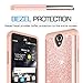 ZTE Prestige 2 Case,ZTE N9136 Case with HD Screen Protector for Girls Women,LeYi Luxury Glitter Cute Design [PC Silicone Leather] Dual Layer Protective Phone Case for ZTE Prestige 2 N9136 - Rose Gold
