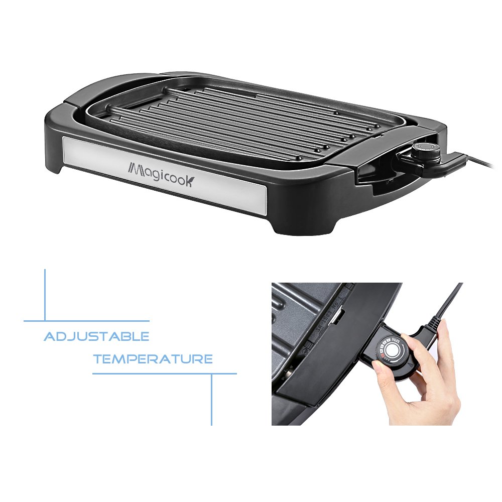 Magicook Electric Reversible Grill Griddle with Removable Nonstick