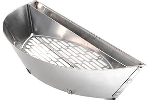 SLOW 'N SEAR SnS Grills Slow ‘N Sear Deluxe Extra Large Insert for Low ‘N Slow Smoking & Charcoal BBQ Grill Cooking - Stainless Steel, Removable Reservoir for Kettle Grill - Ultimate XL 26” in