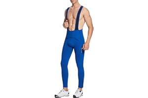 BALEAF Men's Winter Cycling Bib Pants 4D Padded Thermal Water Resistant Bike Tights Cold Weather Warm Pockets