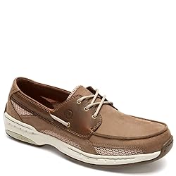 Dunham Men's Captain Boat Shoe, Taupe, 9 Narrow