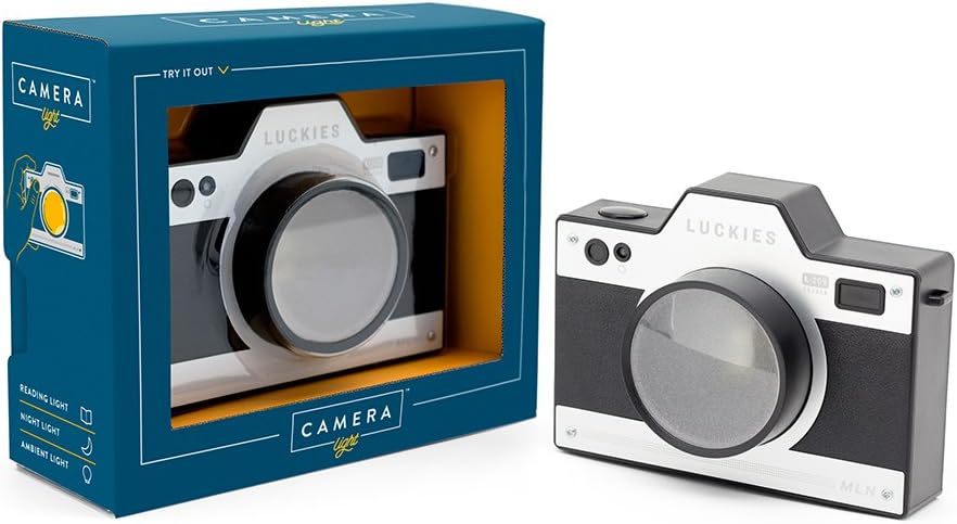Camera Night Light - Retro Camera Shaped Night Light Rechargeable USB Kids Night Light - LED Night Light, Black, 7.8 x 12.3 x 5.5 cm - Image 5