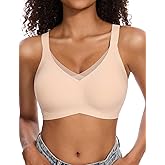 Vinfact Womens V Lace Wireless Seamless Bras No Underwire Comfort Push Up Bras Supportive Full Coverage Bralettes T Shirt Bra