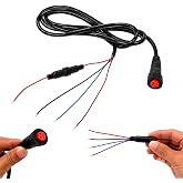 [Upgraded Version] 010-12445-00 4-Pin Power/Data Cable | Replacement for 010-12445-00, threaded 4-pin power/data cable for compatible Garmin ECHOMAP, GPSMAP, LiveScope &amp; Panoptix.