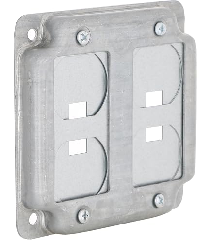 Raco 808U Raised Square Electrical Covers - 2 Pack For GFCI Duplex Or Toggle Outlets