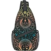 VOOHDDY Magical Astrology Moon Star Magic Sling Bag For Women Men Travel Hiking Backpack Crossbody Shoulder Chest Bags Casual Daypack Sport