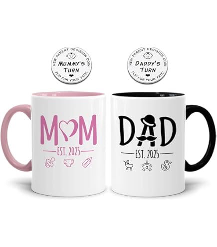 Personalized Mom & Dad Mason Jar Set - Custom Engraved With Kids Birthdates Gift