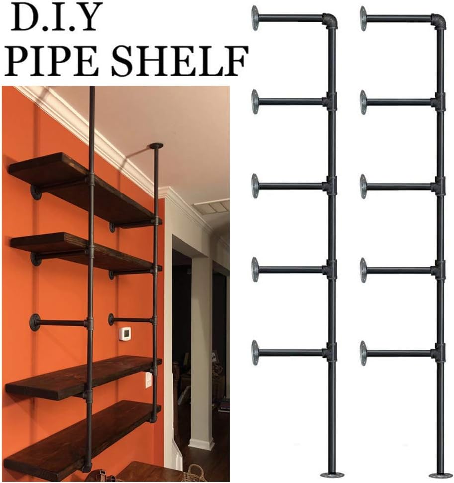 Amazon Com Fof Industrial Retro Wall Mount Iron Pipe Shelf Diy