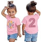KEKEMI Birthday Shirt for Toddler Girl I’M Two Cute Birthday Girl T-Shirt 2T B-Day Party Outfit Short Sleeve Tee Tops Clothes