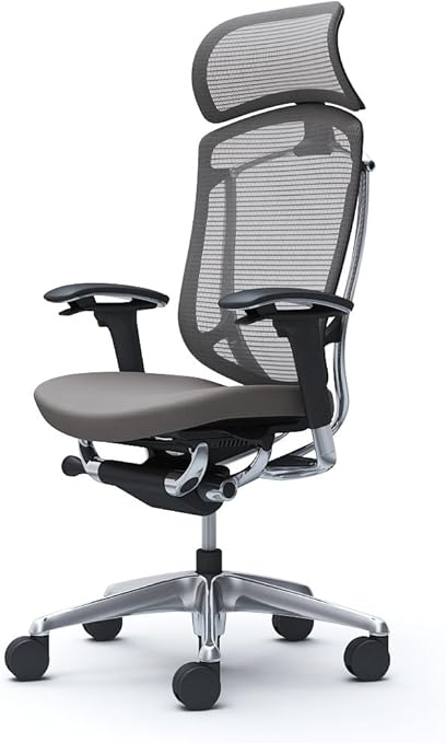 Amazon オカムラ オフィスチェア コンテッサ セコンダ 可動肘 エクストラハイバック 座 クッション ミディアムグレー Cc87br Fpd2 文房具 オフィス用品 文房具 オフィス用品