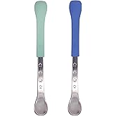 Nuby Heat Sensitive 2-in-1 Dual Ended Spoons - 2 Pack | Girl