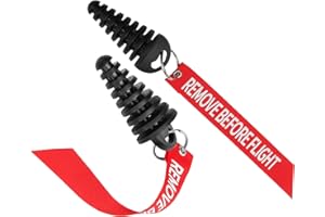 Bestmoy 2Pcs Muffler Exhaust Wash Plug with Red Streamers, 0.6"-1.5" Motorcycle Dirt Bike Muffler Exhaust Tail Rubber Pipe Plug, Fit Most Motorcycle, Dirt Bike Accessories (Red)