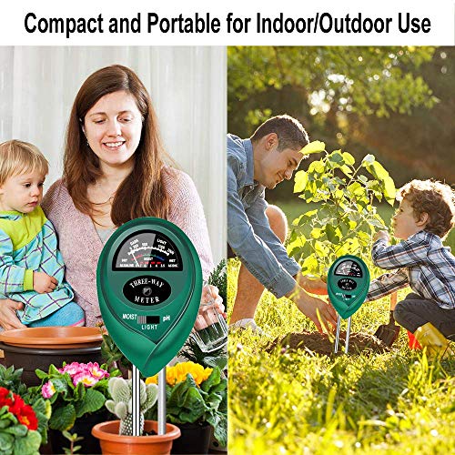 yoyomax Soil Test Kit pH Moisture Meter Plant Water Light Tester Testing Kits for Garden Plants