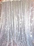 4ft X 6ft Silver Sequin Photo Backdrop, Any Size is Acceptable,Wedding Photo Booth,Photography Background,Ceremony Background