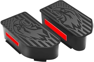 KANUOC 2Pack Bed Rail Stake Pocket Covers for 2019-2025 Silverado/Sierra 1500 and 2020-2025 Chevy Silverado/GMC Sierra 2500HD 3500HD, Upgraded Silicone Truck Rear Holes Caps Bed Rail Holes Plugs Covers (A)