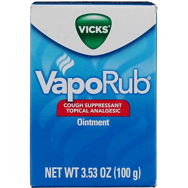 VICKS VAPORUB ORIGINAL COUGH SUPPRESSANT TOPICAL ANALGESIC OINTMENT 3.53 OZ, BEST USED FOR RELIEF FROM COLD SYMPTOMS, ACHES, AND PAINS
