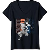 Womens Naruto Kakashi &amp; Sasuke V-Neck T-Shirt
